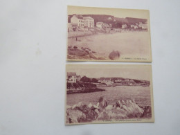 TEBOUL - Lot De 2 Cartes : 4 Les Sables Blancs -Panorama & 5 Ile Tristan - Tréboul