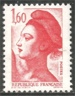 351 France Yv 2187 Liberté De Gandon 1 F 60 Rouge Red MNH ** Neuf SC (2187-1b) - 1982-1990 Liberté (Gandon)