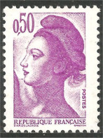 351 France Yv 2184 Liberté De Gandon 50c Violet MNH ** Neuf SC (2184-1b) - 1982-1990 Libertà Di Gandon