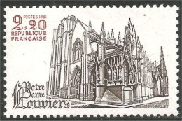 351 France Yv 2161 Cathédrale Louviers Cathedral MNH ** Neuf SC (2161-1b) - Iglesias Y Catedrales