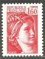 351 France Yv 2155 Sabine De Gandon 1 F 60 Rouge Red 1981 MNH ** Neuf SC (2155-1b) - 1977-1981 Sabina Di Gandon