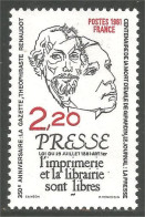 351 France Yv 2143 Liberté Presse Freedom Of Press MNH ** Neuf SC (2143-1d) - Autres & Non Classés