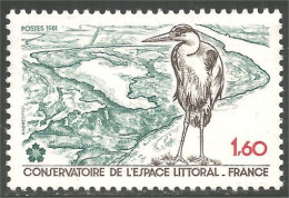 351 France Yv 2146 Littoral Marécage Swamp Héron Reiher Airone MNH ** Neuf SC (2146-1d) - Natuur