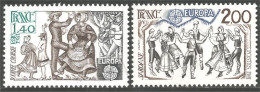 351 France Yv 2138-2139 Europa 1981 Folklore Danse Dance Music Musique MNH ** Neuf SC (2138-2139-1e) - Danse