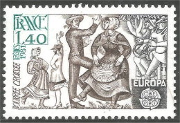 351 France Yv 2138 Europa Folklore Danse Dance Music Musique Bourrée MNH ** Neuf SC (2138-1c) - Danse