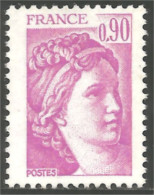 351 France Yv 2120 Sabine De Gandon 90c Lilas Rose Lilac MNH ** Neuf SC (2120-1b) - 1977-1981 Sabine Of Gandon