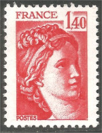 351 France Yv 2102 Sabine De Gandon 1 F 40 Rouge Red MNH ** Neuf SC (2102-1d) - Sonstige & Ohne Zuordnung