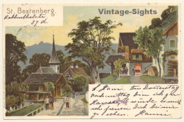 St. Beatenberg / Switzerland: Partial View - Church (Vintage Artist PC Litho 1902) - Beatenberg