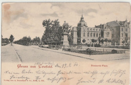 AK Gruß Aus Crefeld - Krefeld, Bismarckplatz 1900 - Krefeld