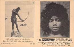 Nouvelle Calédonie - Canaque Pêchant à La Flèche Tête De Popinée - Femme Indigène - Carte Postale Ancienne - Nieuw-Caledonië