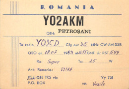 Romania Radio Amateur QSL Post Card Y03CD Y02AKM - Amateurfunk