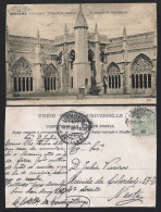 Postal Mosteiro Batalha Circulado Stamp 10rs D. Carlos 1908. Postcard Batalha Monastery Circulated Stamp 10rs D. Carlos - Storia Postale