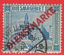 MiNr.5 D O Deutsche Abstimmungsgebiete  Saargebiet Dienstmarken - Dienstzegels