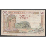 FAY 18/32 - 50 FRANCS CERES - TYPE 1933 - 28/09/1939 - PICK 85 - TB+ - 50 F 1934-1940 ''Cérès''