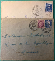 France, 2 Enveloppes, De VILLEREAL 1947 Et MERCUES 1953 - (A1182) - 1961-....