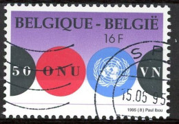 BE   2601  Obl.   ---  Cinquantenaire De L'O.N.U. - Used Stamps