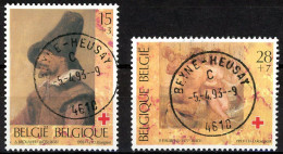 BE   2489 - 2490   Obl.   --- Croix Rouge : Tableaux  --  Oblitérations Centrales Beyne-Heusay - Oblitérés