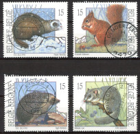 BE   2477 - 2480   Obl.   --- Nature : Petits Mammifères  --  Timbres Du Carnet B23 - Gebraucht