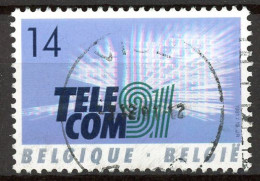 BE   2427   Obl.   ---   Telecom 91 : Gednève  --  Obligation Centrale Visé - Used Stamps