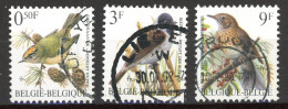 BE   2425 - 2426   Obl.   --- Oiseaux Buzin : Roitelet Huppé, Bruant Des Roseaux Et Grive Musicienne - Used Stamps