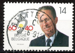 BE   2415   Obl.   ---  Anniversaire Et Règne S.M. Le Roi Baudouin  --  Oblitération Centrale Statte - Used Stamps