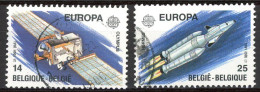 BE   2406 - 2407   Obl.   ---   Europa : Télécommunications - Oblitérés