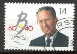 BE   2415   Obl.   ---  Anniversaire Et Règne S.M. Le Roi Baudouin  --  Oblitération Herstal - Gebraucht