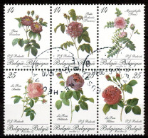 BE   2370 - 2375   Obl.   --- Roses De Redouté  --  Belles Oblitérations Centrales Beyne-Heusay - Usados