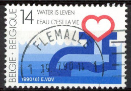 BE   2364   Obl.   ---  L'eau, C'est La Vie  --  S.N.D.E.  --  Belle Oblitération Flémalle - Usati