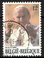 BE   2166   Obl.   ---   Visite Du Pape Jean-Paul II  --  Belle Oblitération Vivegnis - Oblitérés