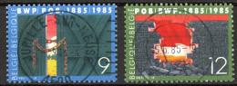 BE   2167 - 2168   Obl.   ---   Parti Ouvrier Belge : P.O.B.  --  Belles Oblitérations Centrales - Used Stamps