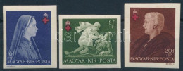 ** 1942 Vöröskereszt (II.) Vágott Sor (20f Rozsda / Stain) - Altri & Non Classificati