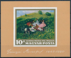 ** 1966 Festmény (I.) Vágott Blokk (ujjlenyomatok / Fingerprints) (4.000) - Other & Unclassified