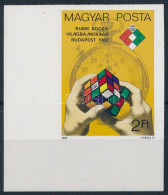 ** 1982 Rubik-kocka Világbajnokság ívsarki Vágott Bélyeg - Sonstige & Ohne Zuordnung