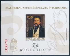 ** 2023 Deák Ferenc Születésének 220. évfordulója Vágott Blokk - Altri & Non Classificati