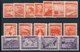 ** Ausztria 1947 Tájak Sor Mi 838-853 (Mi EUR 100.-) - Sonstige & Ohne Zuordnung