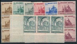 ** Belgium 1938 Oekelberg-bazilika Sor 3-as Csíkokban Mi 471-477 (Mi EUR 120.-) - Sonstige & Ohne Zuordnung