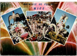 NICE. -  Bataille De Fleur. -  Cachet Poste 1970.  Flamme Postale. Villeneuve Loubet Porte De La Vallée Du Loup - Carnaval