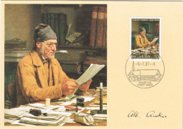 54749. Tarjeta INS (Berna) Suisse 1981. Heimat Von ALBERT ANKER, Pintor. Imagen Secretario Comunal - Storia Postale