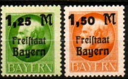 BAYERN, ALTDEUTSCHLAND,1919 , MI 174 A - 175 A, FREIMARKEN KÖNIG LUDWIG III, FREISTAAT,POSTFRISCH, NEUF, - Mint