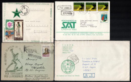 1957-1994 Eszperanto 15 Db Külföldi Futott Küldemény, Közte 1 Magyar - Sonstige & Ohne Zuordnung