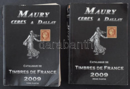 Maury Franciaország Bélyeg Speciál Katalógus 2009 2 Kötetben, Levélárakkal, Különlegességek, Tévnyomatok, Vágott Bélyege - Autres & Non Classés