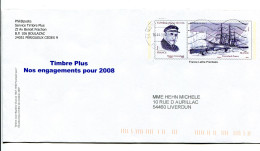 4110 - 4111 - 2007 - Emission Conjointe Avec Le Groenland - Jean Baptiste Charcot Et Le Voilier Le "Pourquoi Pas" - PAP: Sonstige (1995-...)