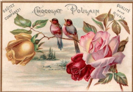 CHROMOS POULAIN - OISEAUX ET ROSES - Poulain