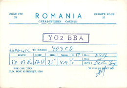 Romania Radio Amateur QSL Post Card Y02BBA Y03CD - Amateurfunk