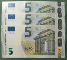 5 EURO PORTUGAL 2013 DRAGHI M006D5 MA CORRELATIVE TRIO END OF HUNDRED SC FDS UNCIRCULATED  PERFECT - 5 Euro