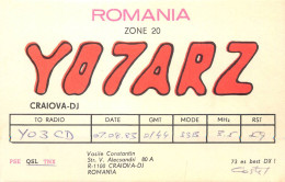 Romania Radio Amateur QSL Post Card Y07ARZ Y03CD - Radio Amatoriale