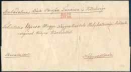 1848 Ex Offo Levél Piros "BAJA" - Nagyszőlős - Other & Unclassified