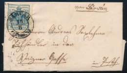 1853 Kis Méretű Levél 9kr III/a Típussal Bérmentesítve "SÁRVÁR" - "PESTH" Teljes Tartalommal - Autres & Non Classés