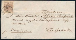 1857 Teljes Levél 6kr Bérmentesítéssel "PESTH" - Komáromon át Th. Szakállasra - Other & Unclassified